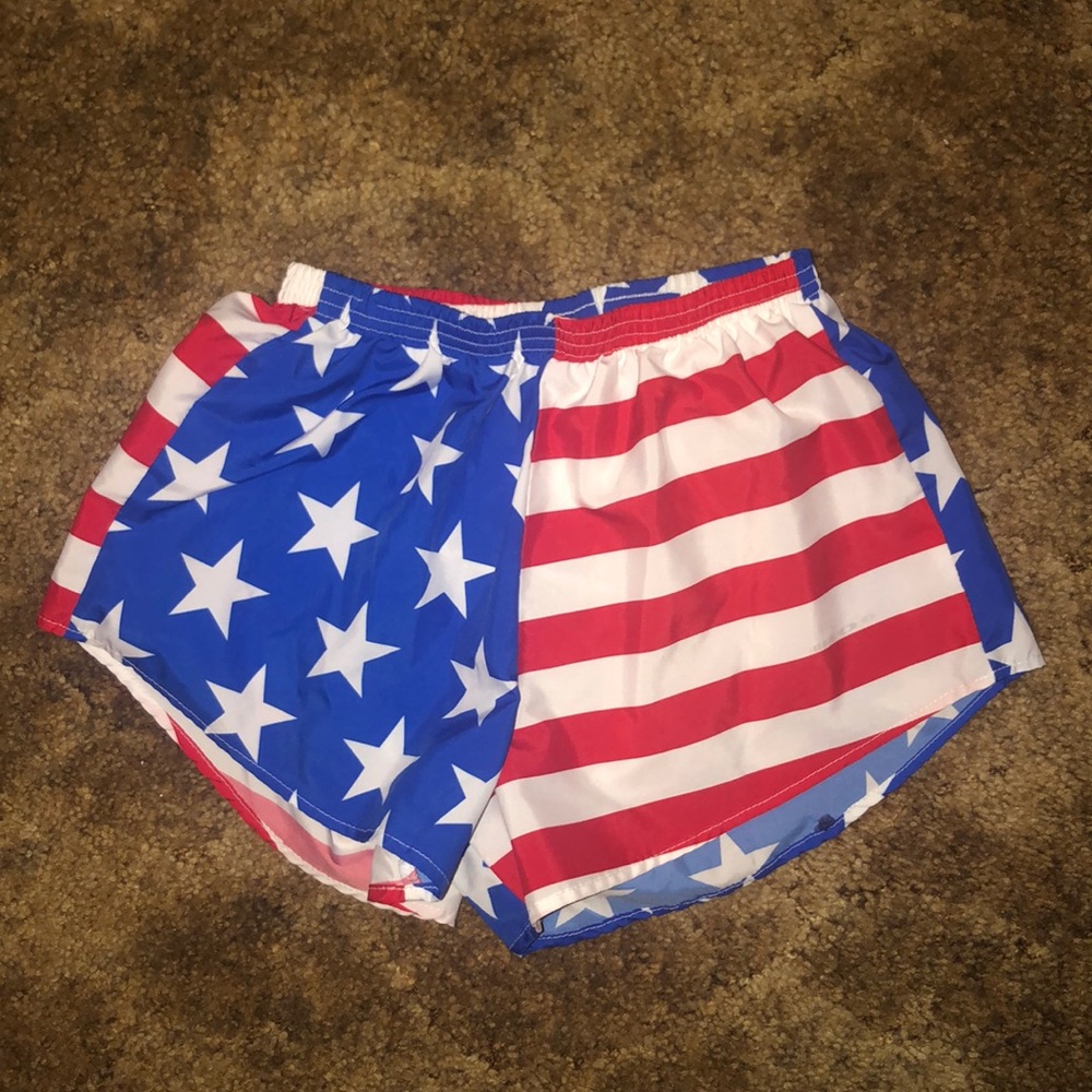American Flag Running Shorts